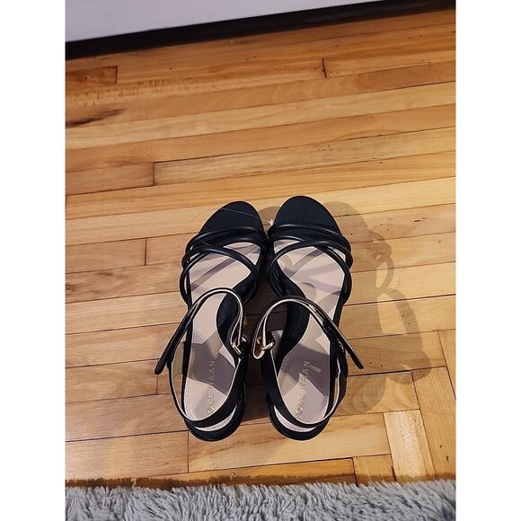 Cole Haan Women’s Grand Strappy Black Platform Wedge Sandal Size 7.5B - Picture 9 of 9
